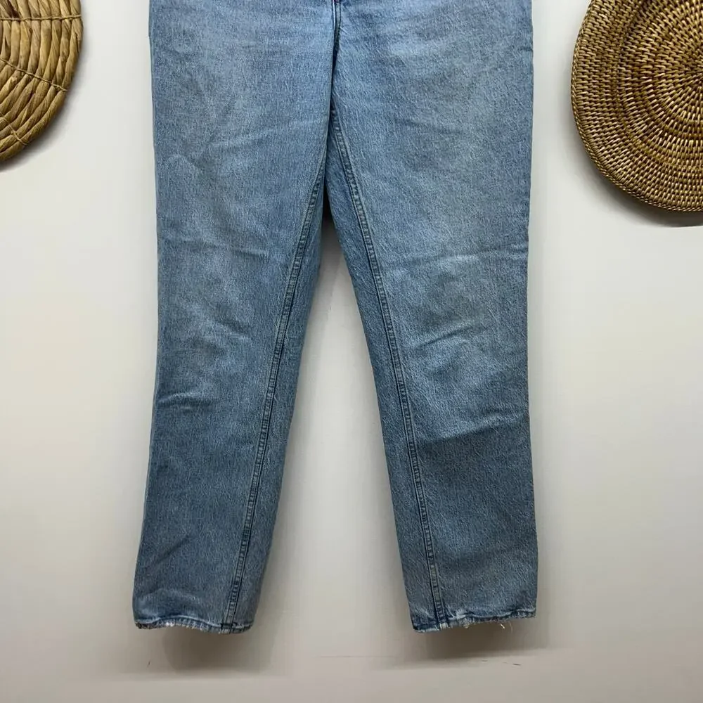 Abercrombie Curve Love 90s Straight Ultra High Rise Jeans 27/4 Slit High Waist - Picture 4 of 6
